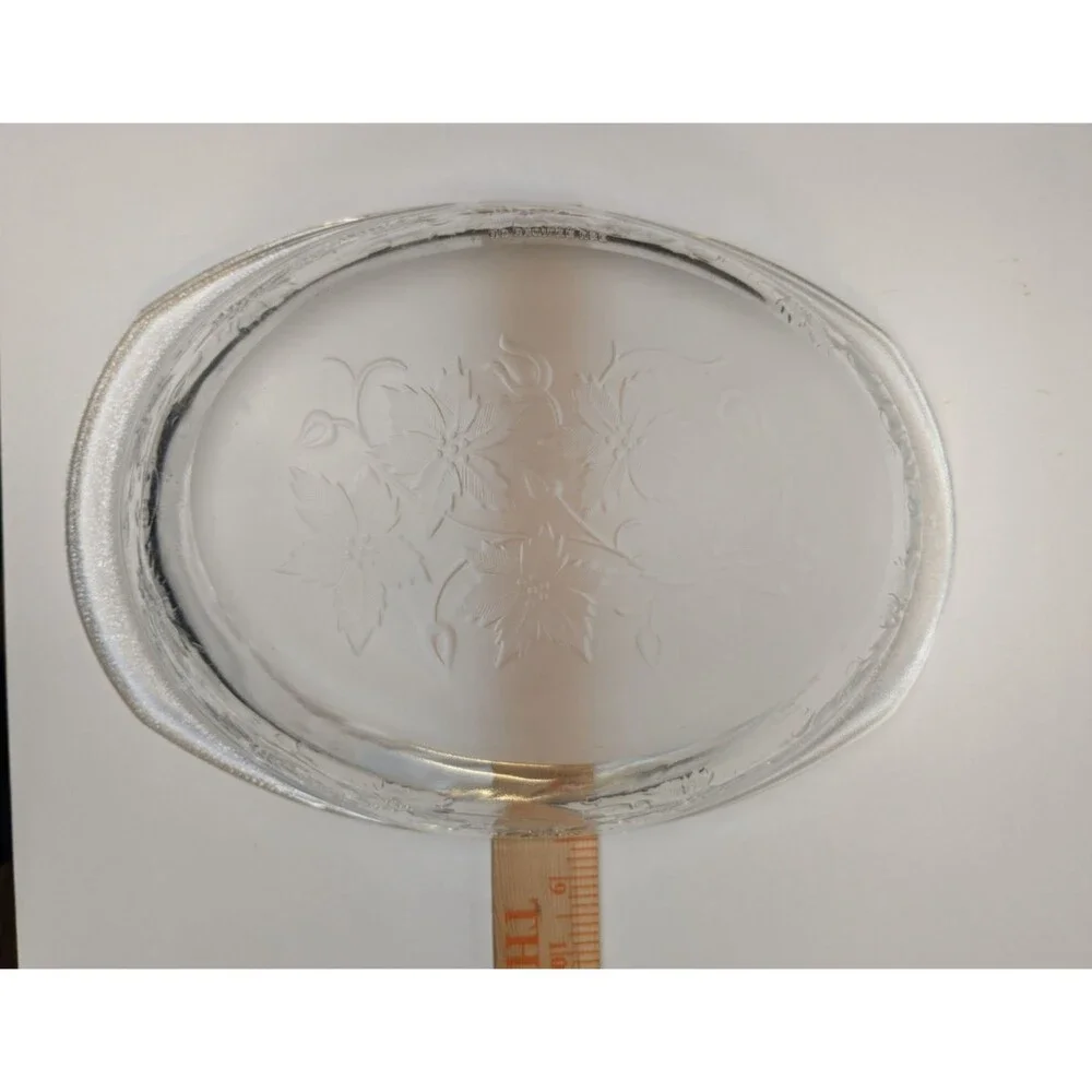 Princess House Fantasia #529 3 Qt Oval Covered Casserole Dish Clear Glass Lid